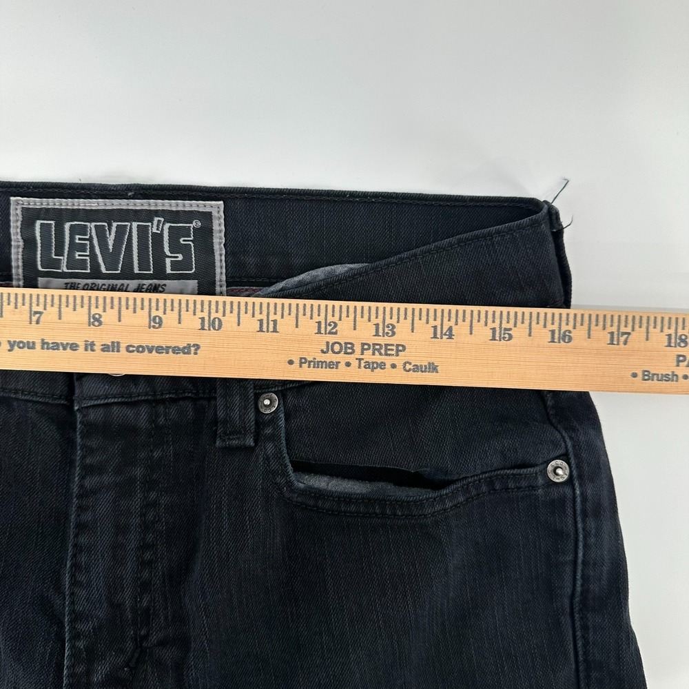 Levi's 511 Skinny Jeans Mens 33x30 Black Stretch Denim Mid Rise 5 Pockets Street - Picture 7 of 10